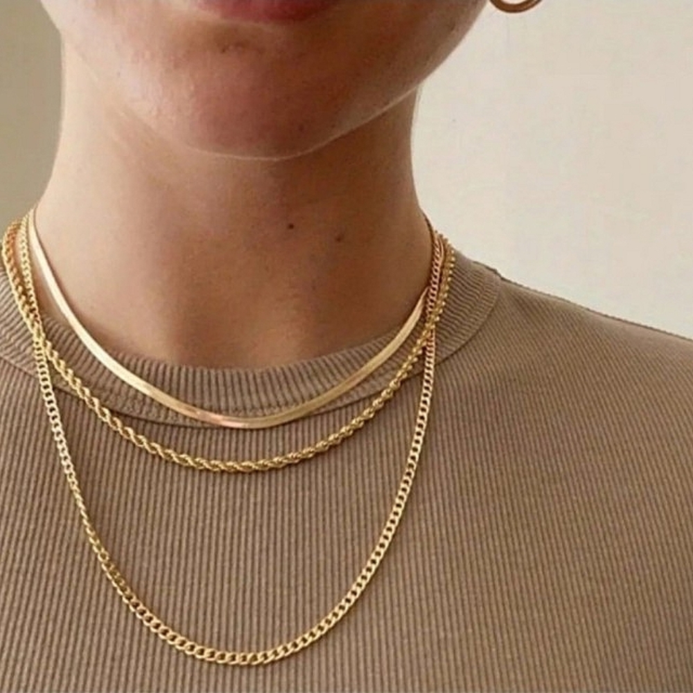 Anthropologie Layered Gold Becca Necklace
